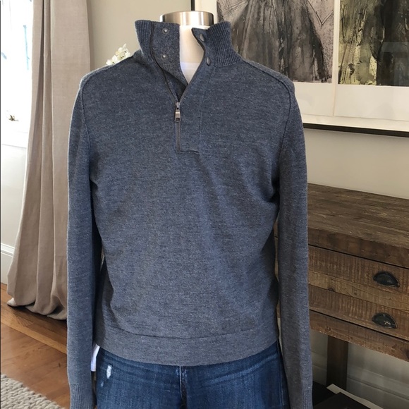 Banana Republic Other - Banana Republic wool zip sweater, grey, size M